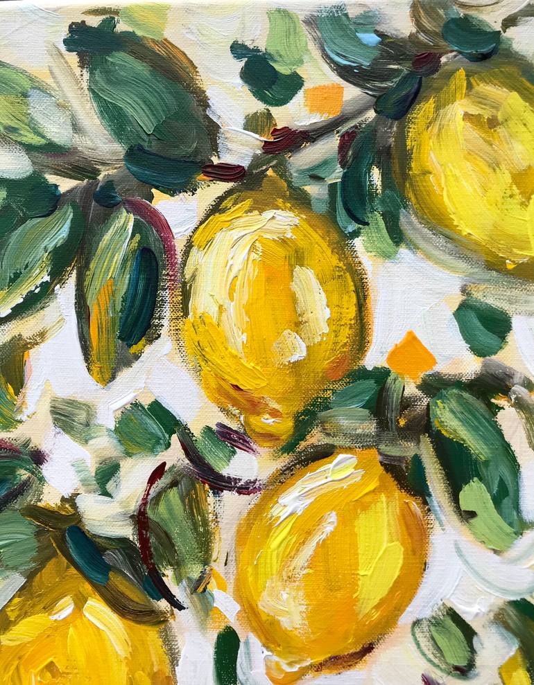 Original Abstract Expressionism Botanic Painting by Natalia Nosek Natxa