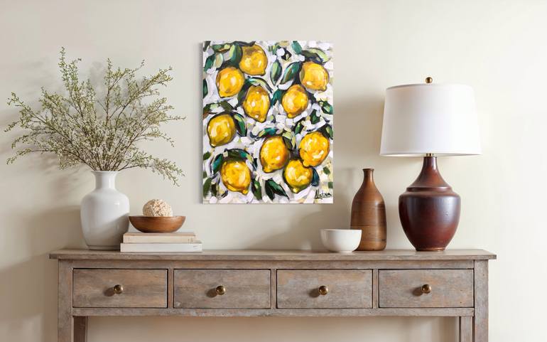 Original Abstract Expressionism Botanic Painting by Natalia Nosek Natxa