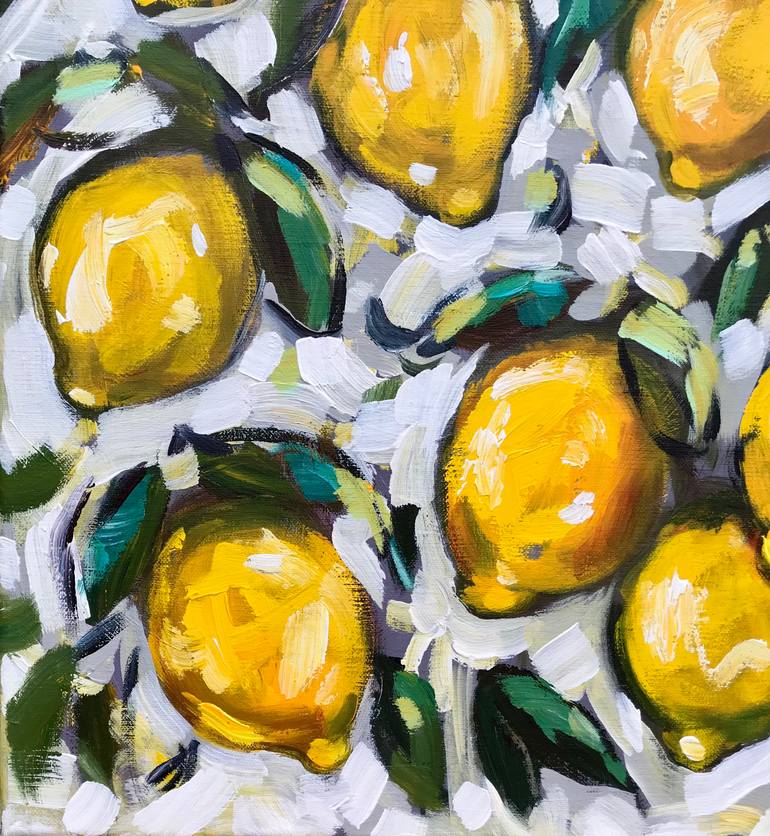 Original Abstract Expressionism Botanic Painting by Natalia Nosek Natxa