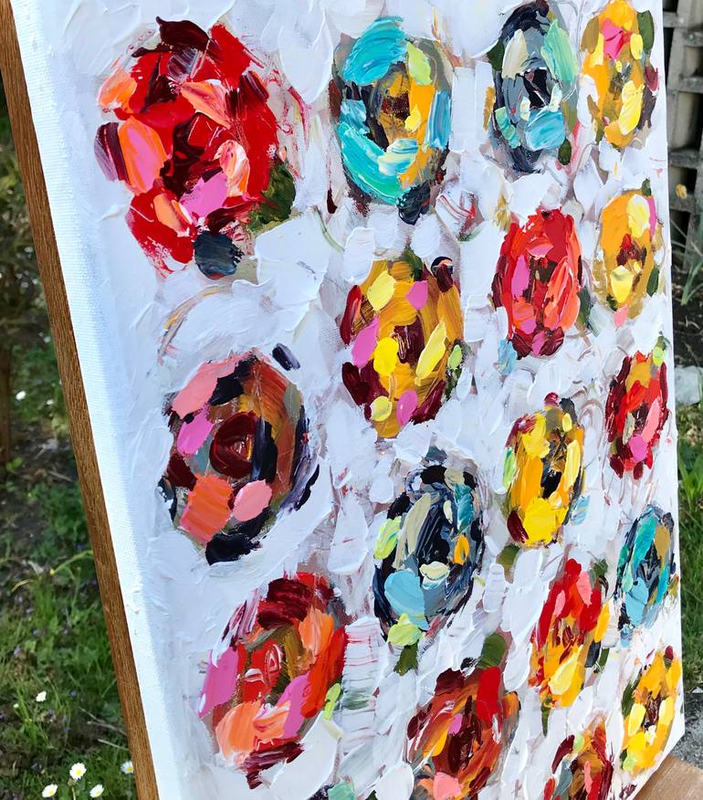 Original Abstract Expressionism Botanic Painting by Natalia Nosek Natxa