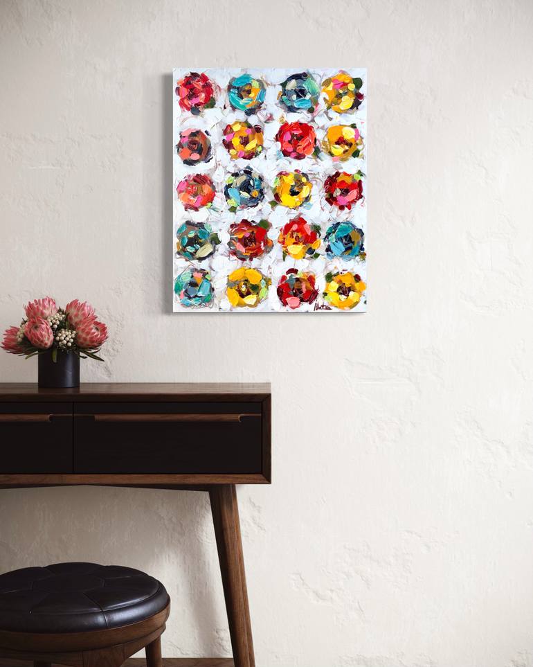 Original Abstract Expressionism Botanic Painting by Natalia Nosek Natxa