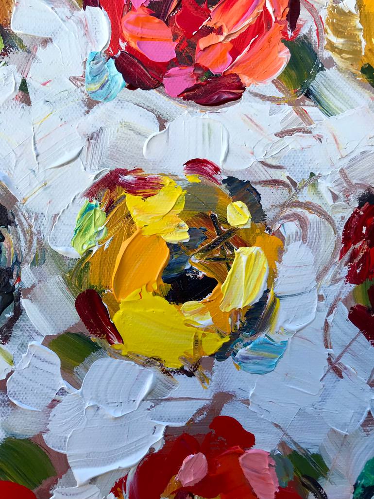 Original Abstract Expressionism Botanic Painting by Natalia Nosek Natxa