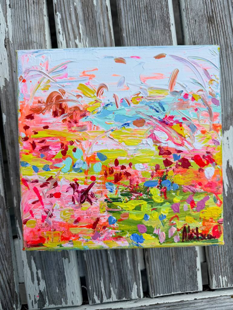 Original Abstract Expressionism Botanic Painting by Natalia Nosek Natxa