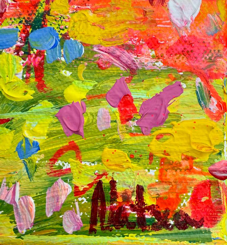 Original Abstract Expressionism Botanic Painting by Natalia Nosek Natxa