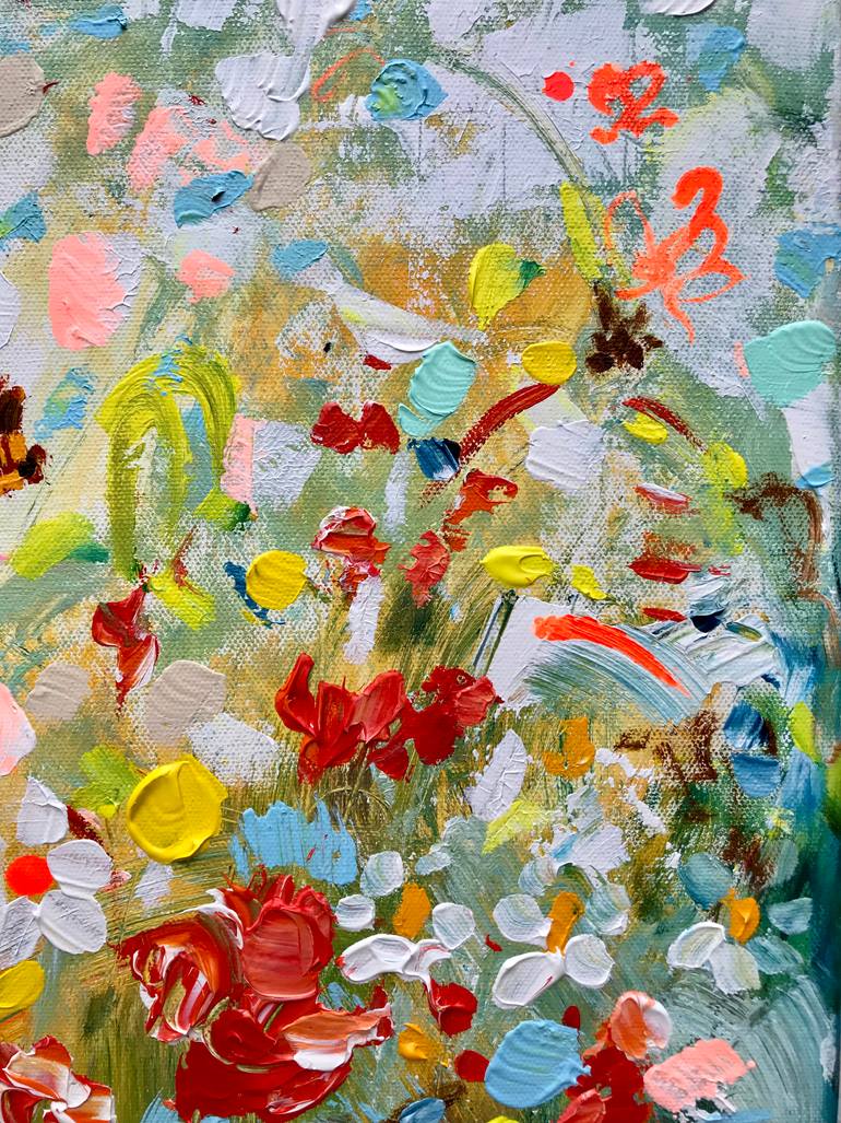 Original Abstract Expressionism Botanic Painting by Natalia Nosek Natxa