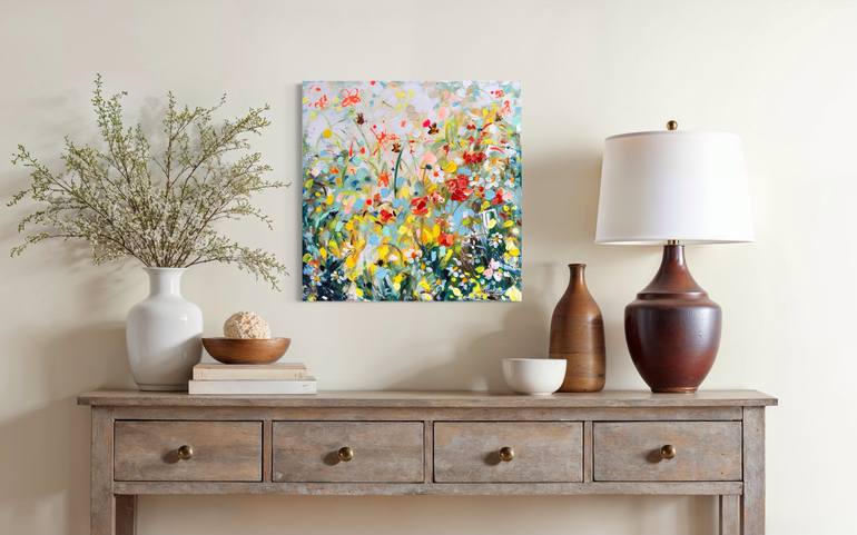 Original Abstract Expressionism Botanic Painting by Natalia Nosek Natxa