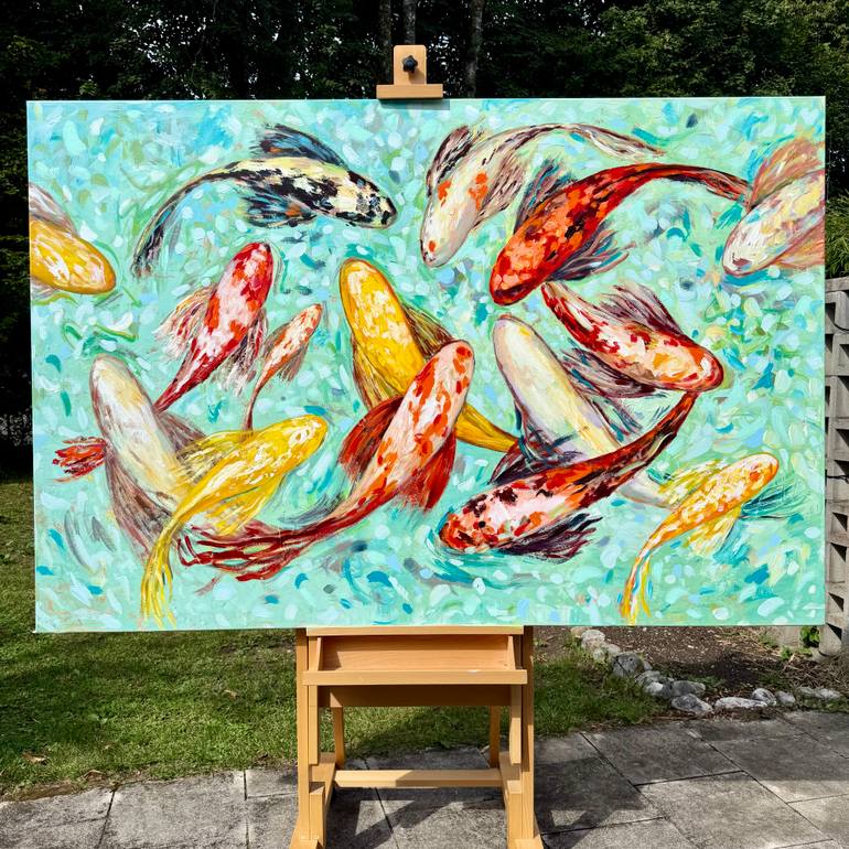 Original Abstract Expressionism Animal Painting by Natalia Nosek Natxa
