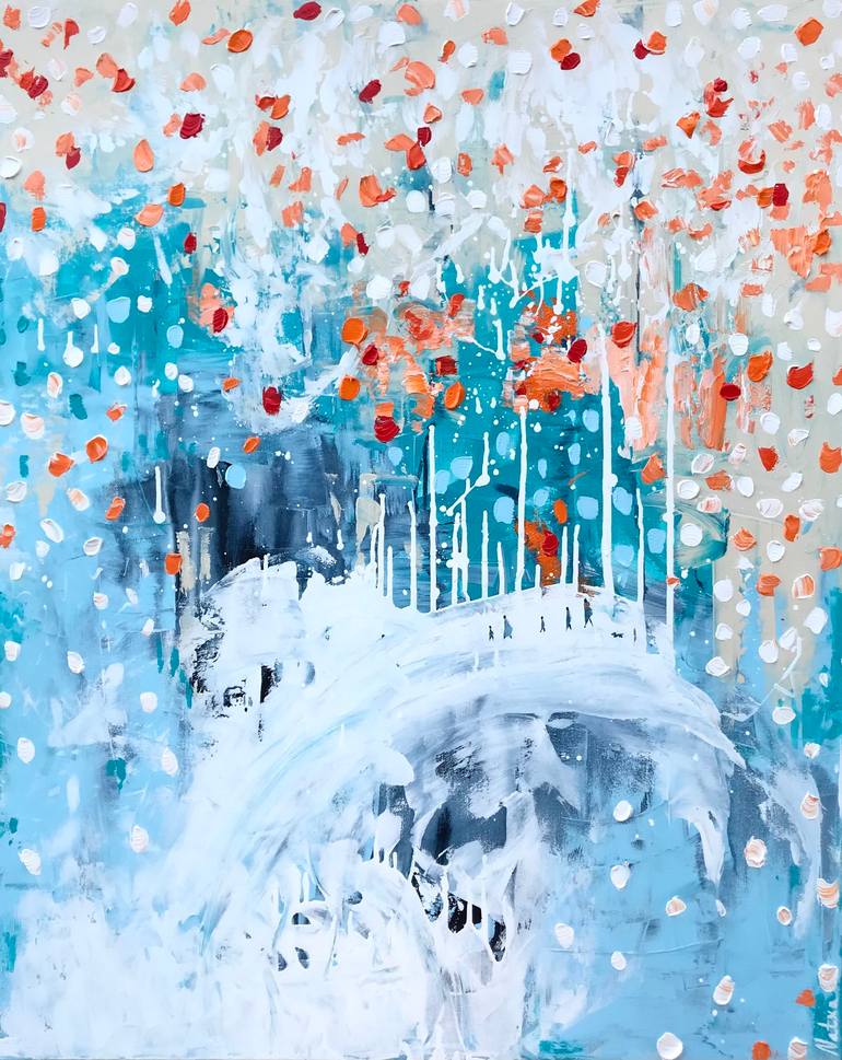 Original Abstract Painting by Natalia Nosek Natxa | Abstract Expressionism Art on Canvas | Don't forget to have fun!