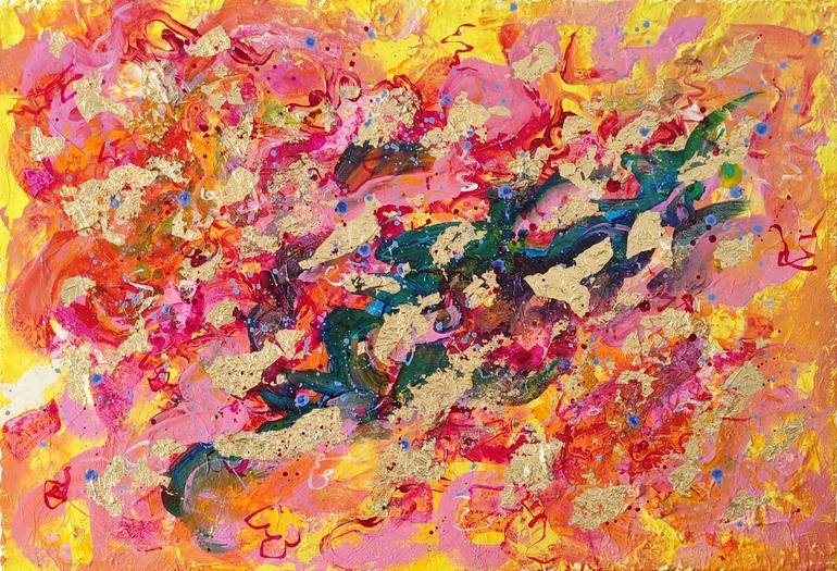 Original Abstract Expressionism Abstract Painting by Olivia Freydier
