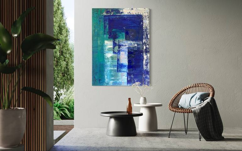 Original Abstract Expressionism Geometric Painting by Amala Westerwald