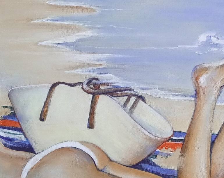 Original Beach Painting by Katarina Branisova