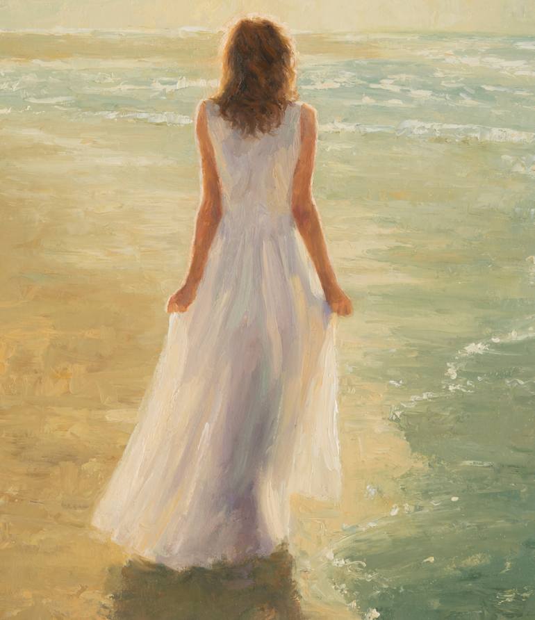 Original Impressionism Women Painting by Paul Milner