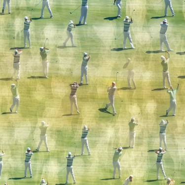 Swinging Strokes - A Dynamic Golfers in Artful Motion [44x44in] thumb