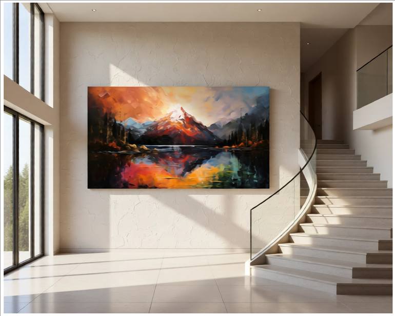 Original Digital Art Mountain Digital by Goddy Bor