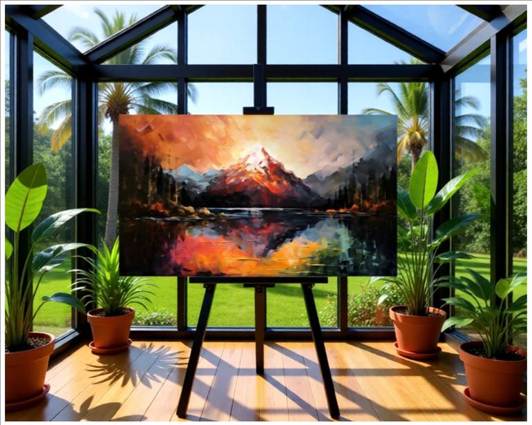 Original Digital Art Mountain Digital by Goddy Bor