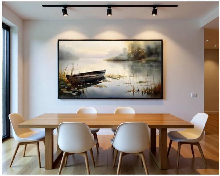 Original Painterly Abstraction Boat Digital by Goddy Bor