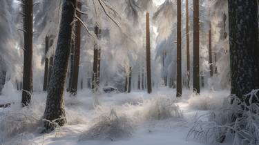 Snowy Pine Forest Tranquility thumb