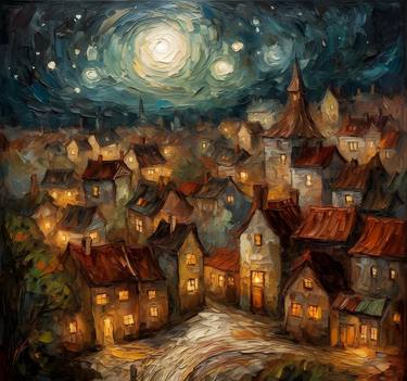 Starry Night's Echo: Vincent Van Gogh-Inspired Art Styles [45x45] thumb