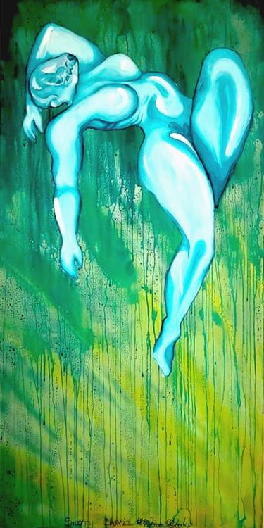 Original Abstract Expressionism Erotic Paintings by Victoria Cook