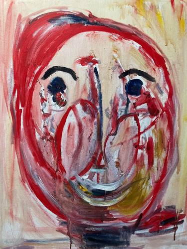 Original Portraiture Abstract Paintings by Diana Farkas