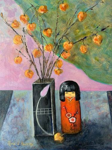 Original Still Life Paintings by Rena J Harvey