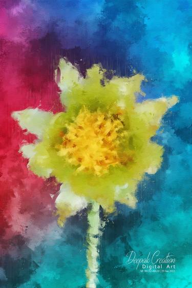 Original Abstract Expressionism Still Life Digital by Deepak Creation Pta