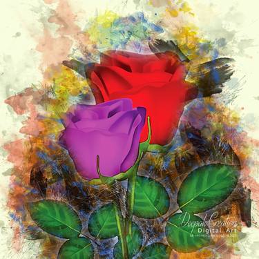 Rose Flower Watercolor Painting thumb