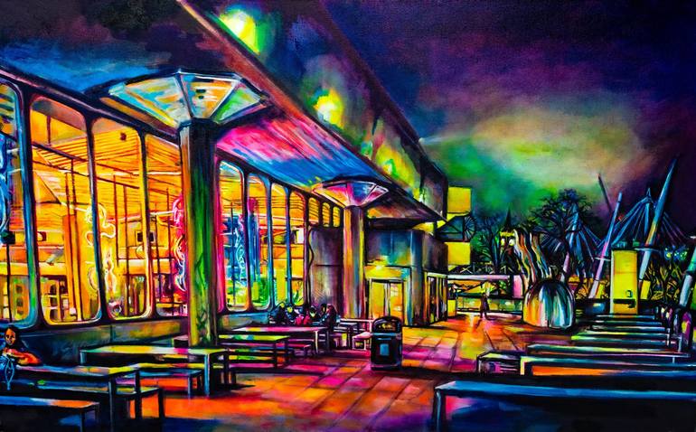 Original Abstract Expressionism Cities Paintings by Martyn Child
