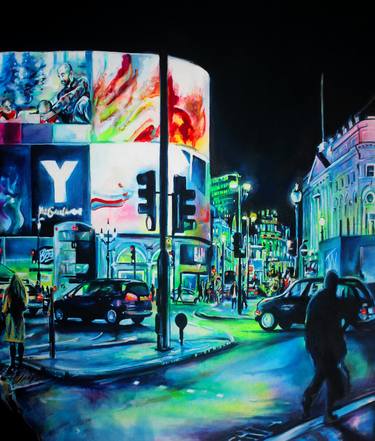 Original Abstract Expressionism Cities Paintings by Martyn Child
