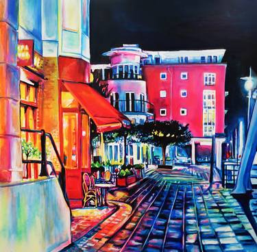 Original Abstract Expressionism Cities Paintings by Martyn Child