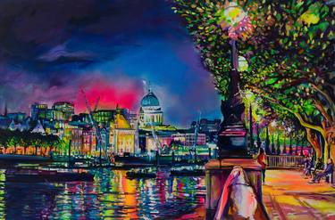 Original Expressionism Cities Paintings by Martyn Child