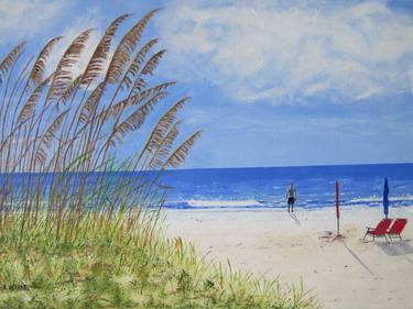 Original Impressionism Beach Paintings by GEOFF WARKE