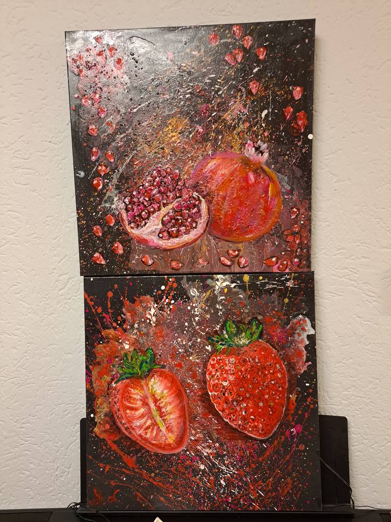Original Abstract Food & Drink Painting by Inessa Luijten-Cherniy