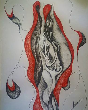 Original Abstract Drawing by Olta Ymeri