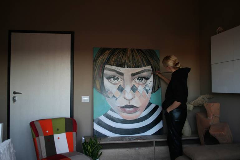 Original Conceptual People Painting by Olta Ymeri