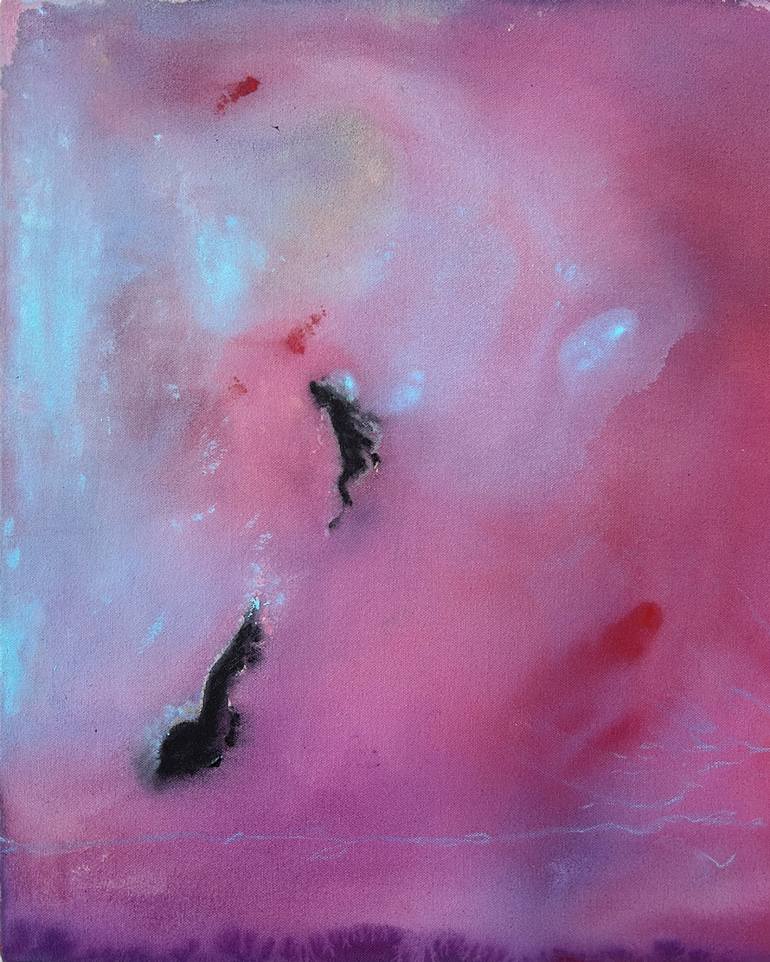 Original Abstract Expressionism Abstract Painting by Gisela A Lazarte