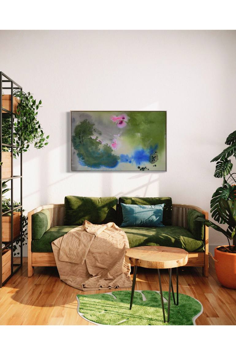 Original Abstract Expressionism Abstract Painting by Gisela A Lazarte