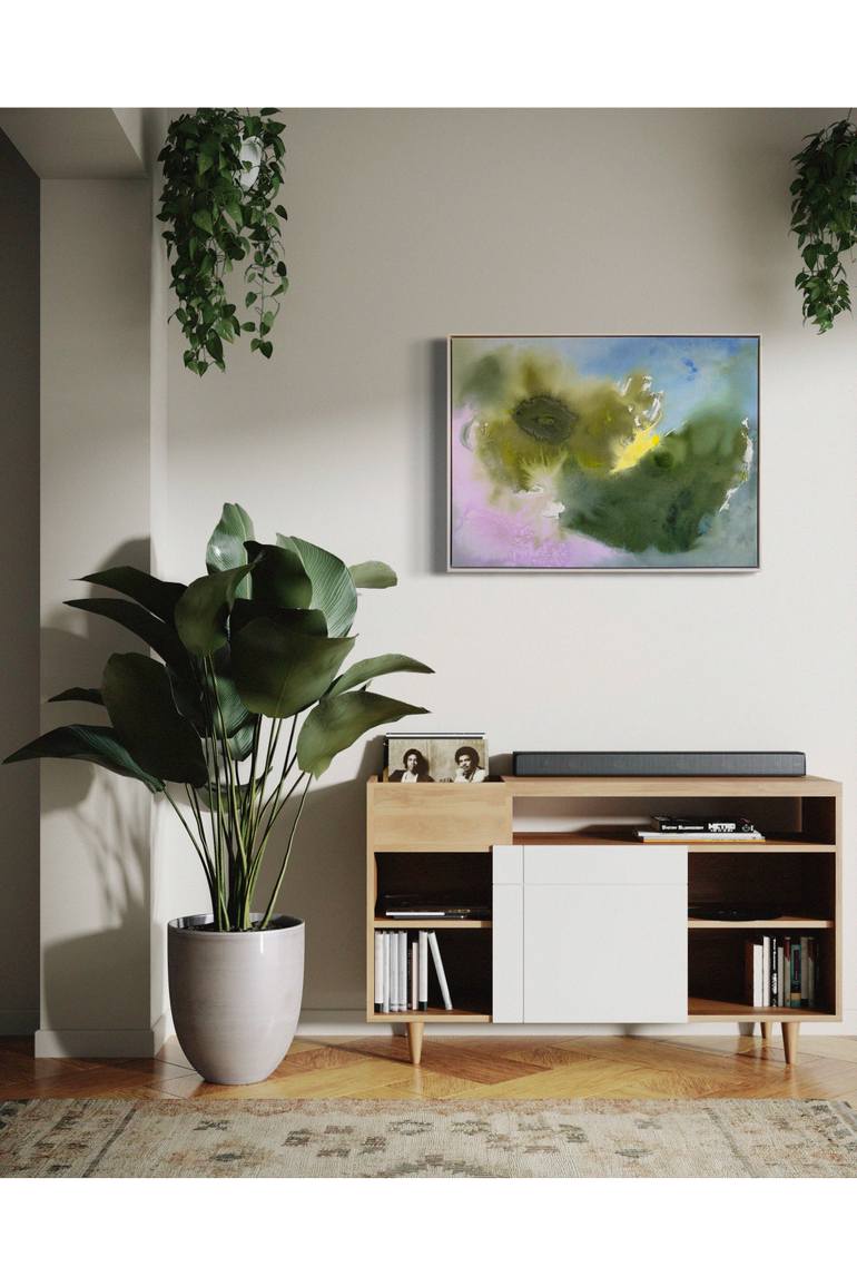 Original Abstract Expressionism Abstract Painting by Gisela A Lazarte