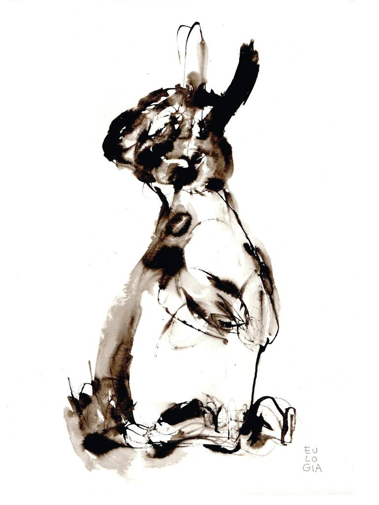 Rabbit 01 Drawing by Eulogia Merle | Saatchi Art