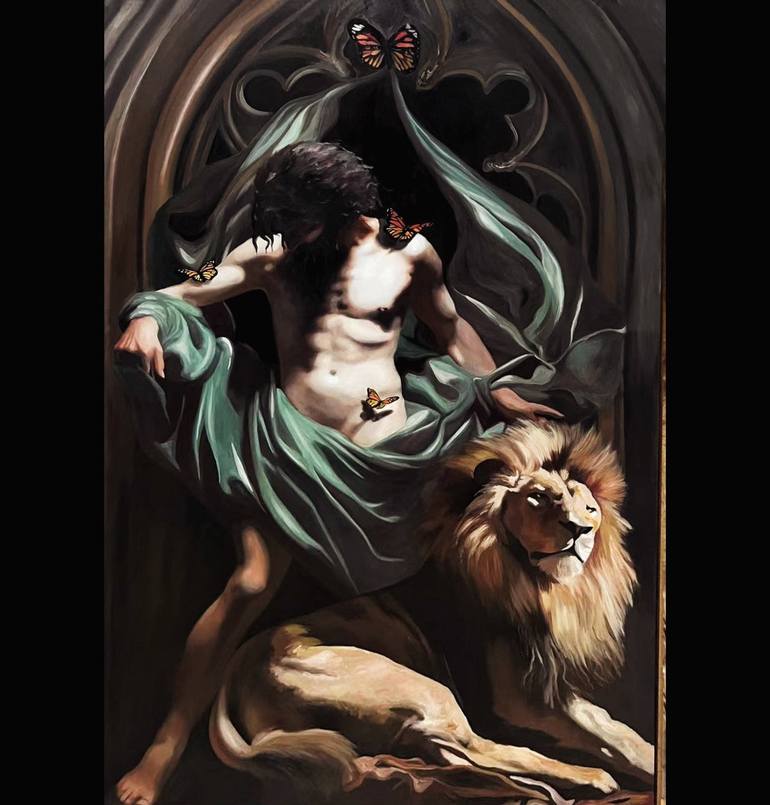 Original Classical mythology Painting by Riccardo Scavo