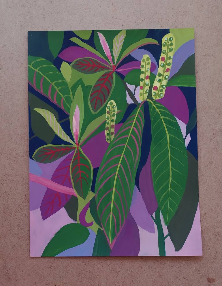 Original Botanic Painting by Violetta  Borigard 