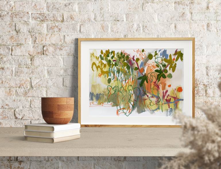 Original Abstract Landscape Painting by Violetta Borigard