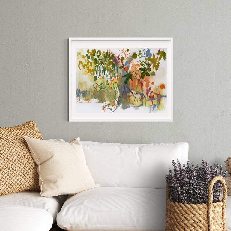 Original Abstract Landscape Painting by Violetta Borigard