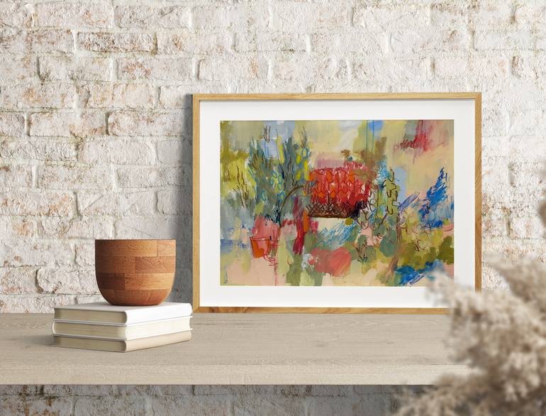 Original Fine Art Abstract Painting by Violetta  Borigard 