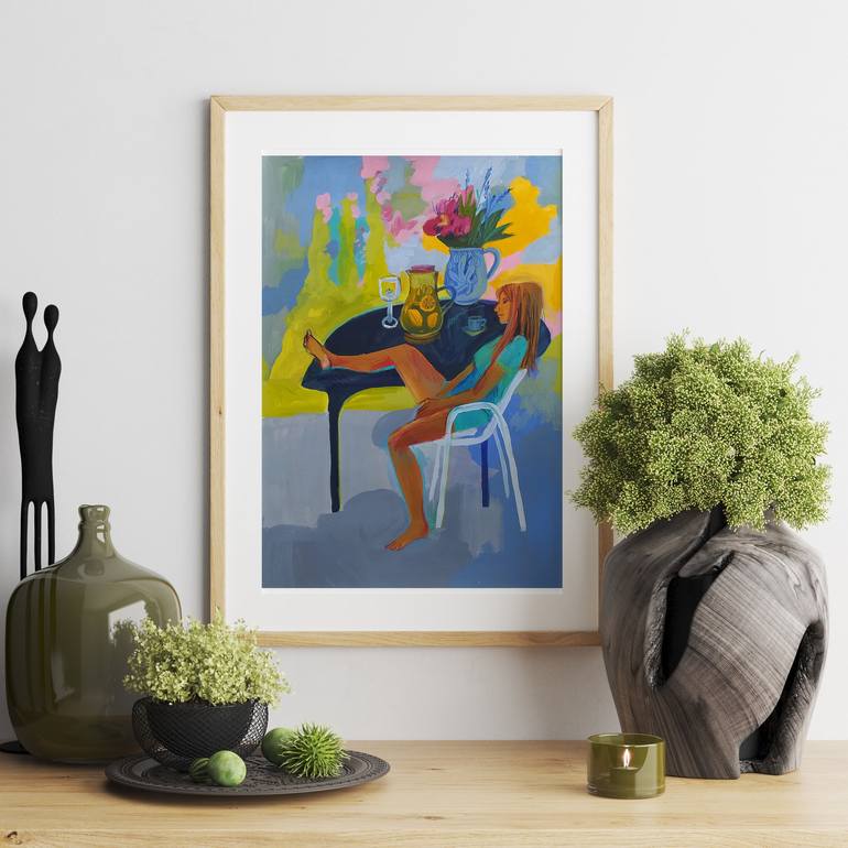 Original Women Painting by Violetta  Borigard 