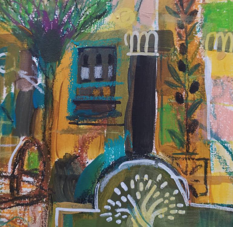 Original Abstract Landscape Painting by Violetta Borigard