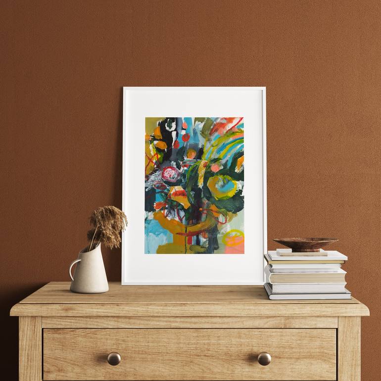 Original Abstract Still Life Collage by Violetta  Borigard 