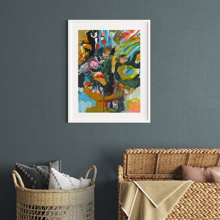 Original Abstract Still Life Collage by Violetta  Borigard 