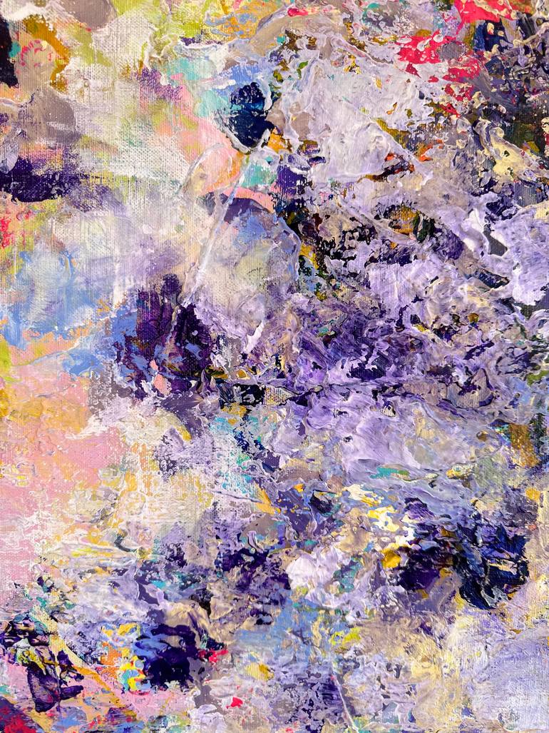 Original Abstract Floral Painting by Viktoria Ganhao