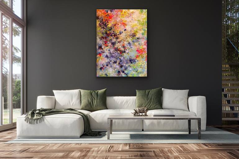 Original Abstract Floral Painting by Viktoria Ganhao